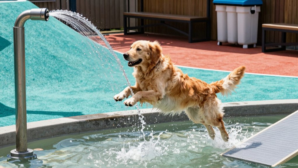 durable adjustable dog splashpad
