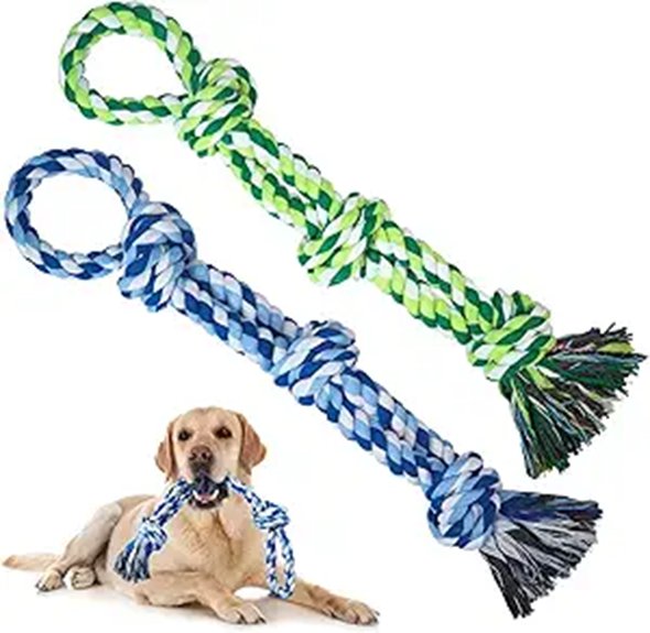 2 Pack Nearly Indestructible Dog Rope Toys