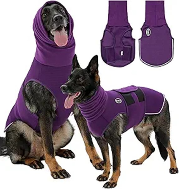 Dog Anxiety Vest with Hood (Purple S)