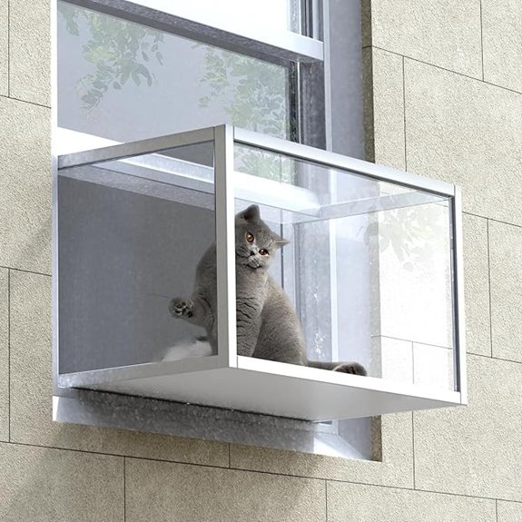 ZSHLXM Wood Window Catio for Cats