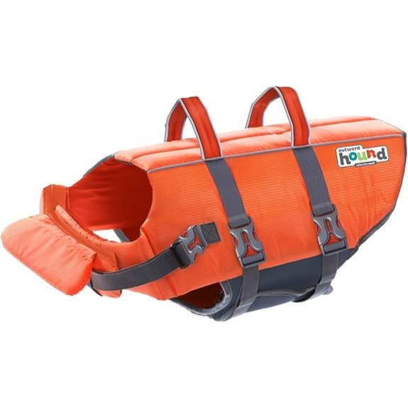 Outward Hound Granby Splash Orange Dog Life Jacket Medium